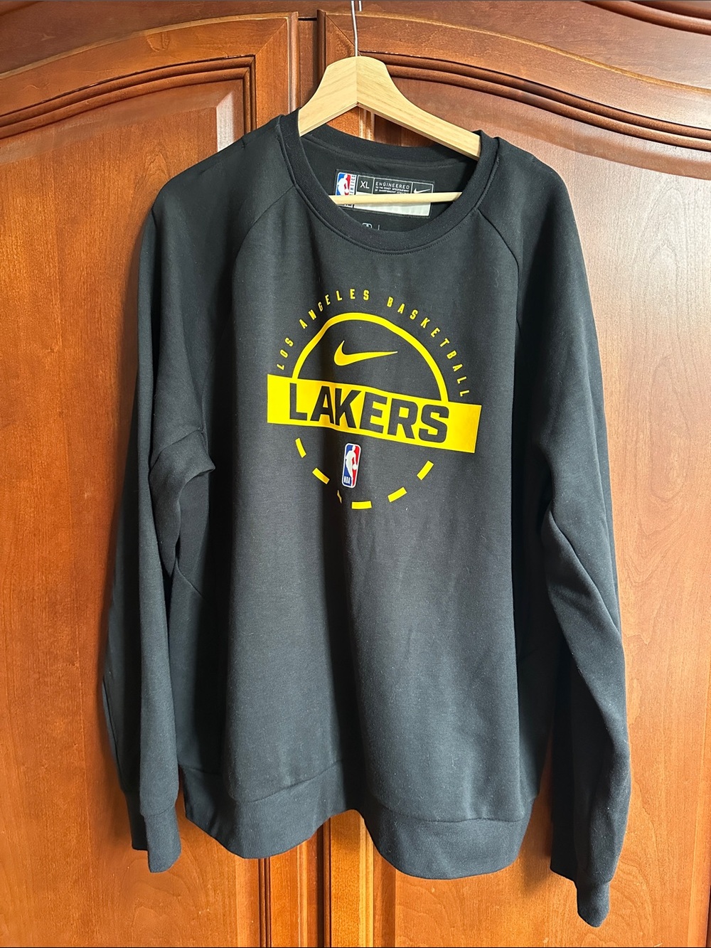 Nike Black & Yellow Los Angeles Lakers Crewneck Sweatshirt